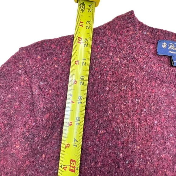 Brooks Brothers Sweater Merino Wool Women's Medium Crewneck Pullover Burgundy - Picture 5 of 10